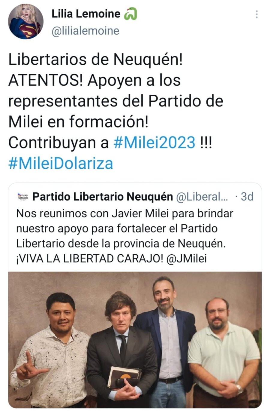 Libertaros Neuquinos Se Reunieron Con Milei Y Preparan La Llegada Del ...