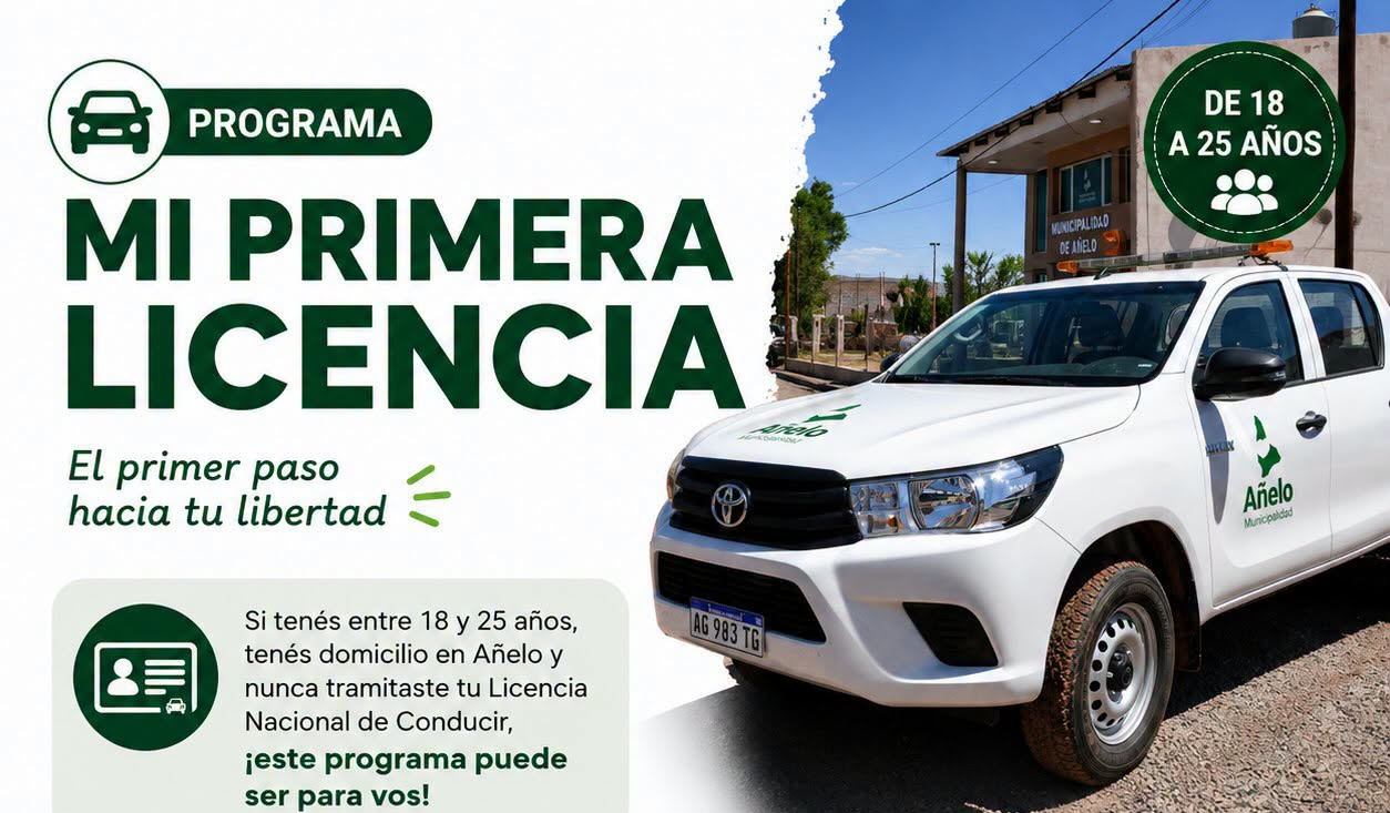Añelo abrió las inscripciones para “Mi Primera Licencia”, destinado a jóvenes de 18 a 25 años