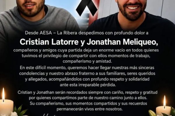 Sentida despedida a los operarios fallecidos en Rincón del Mangrullo